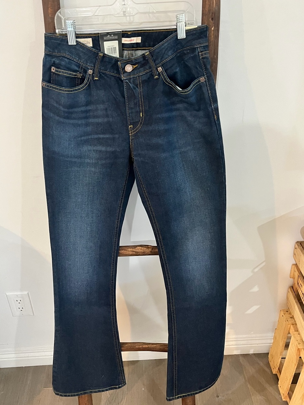 Levi’s Women’s low slim boot Dark Blue Stretch Denim Jeans